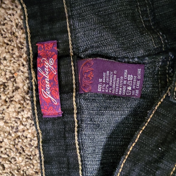 EUC Jeanbay Co dark blue jeans shorts. Size 16 - Picture 2 of 5